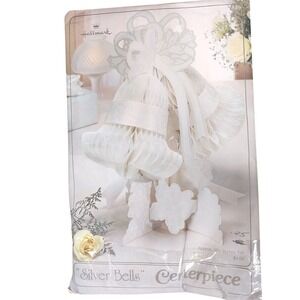 Hallmark Silver Bells Centerpiece Decor Vintage Wedding Party 13.5" Tall‎ New